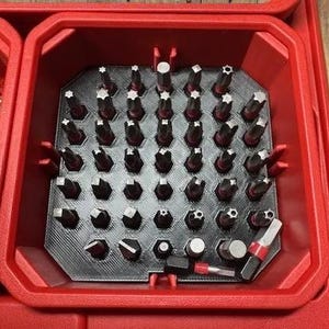Milwaukee Packout Bit Holder | Low Profile Bit Organizer | Tool Bit Storage | Hex Bit Organizer | Tool Box Accessory | Packout Compatible
