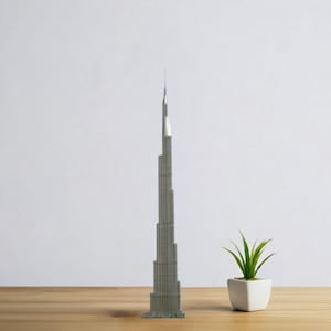 Burj Khalifa Miniature Model | Dubai Tower Replica | World&#39;s Tallest Building | Architecture Decor | Dubai Souvenir | Desk Ornament