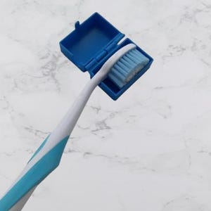 Travel Toothbrush Cover Case with Hinge | Hygienic Brush Protection | Snap Close Dental Case | Bathroom Accessory | Portable Brush Guard