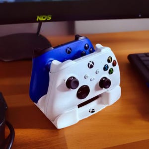 Dual Game Controller Stand | Twin Pad Holder for Modern Console Systems | Double Controller Organizer | Space-Saving Display Rack