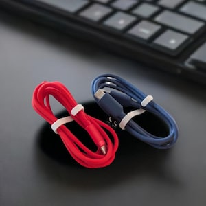 USB Cable Organizer Clip Set | Desk Cable Management System | Infinity Design Cord Holder | Multiple Sizes Available