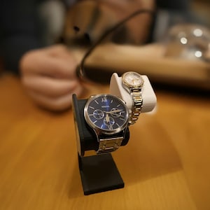 Minimalist Watch Stand for Men | Single Watch Display Holder for Desk Dresser or Nightstand | Modern Watch Organizer for Wristwatches