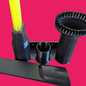 Ryobi Vacuum Accessories Wall Mount | Tool Attachment Organizer | Cordless Vacuum Storage | Garage Organization | Workshop Tidy
