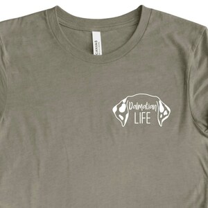Dalmatian Life T, Handmade minimalist style Dalmatian T-shirt for the dog lover, a dog mom, super soft unisex size Dalmatian owner shirt