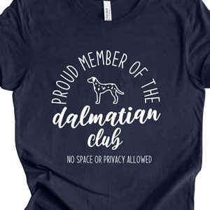 Dalmatian Club T, Handmade minimalist style Dalmatian T-shirt for dog lover, a dog mom, soft unisex size Dalmatian owner shirt