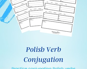 Polish Verb Conjugation Practice PDF Download! - Practice conjugating 30 of the most used Polish verbs - Plus verb conjugation template