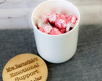 Ceramic Candy Jar| Personalized Candy Jar| Teacher Gift| Gift for Him| Gift for Her| Birthday Gift| Housewarming Gift| Gift for Boss| Custom