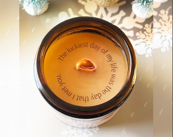 Custom Message Candle Handmade Soy Wax Candle Scented Candle Unique Gift Personalized Message Candle Hidden Message