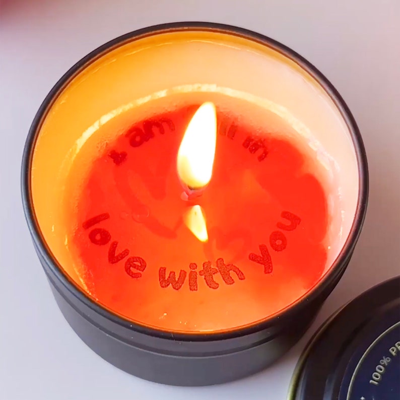 Personalized Message Candle Custom Message Soy Wax Candle Hidden Message Candle Secret Message