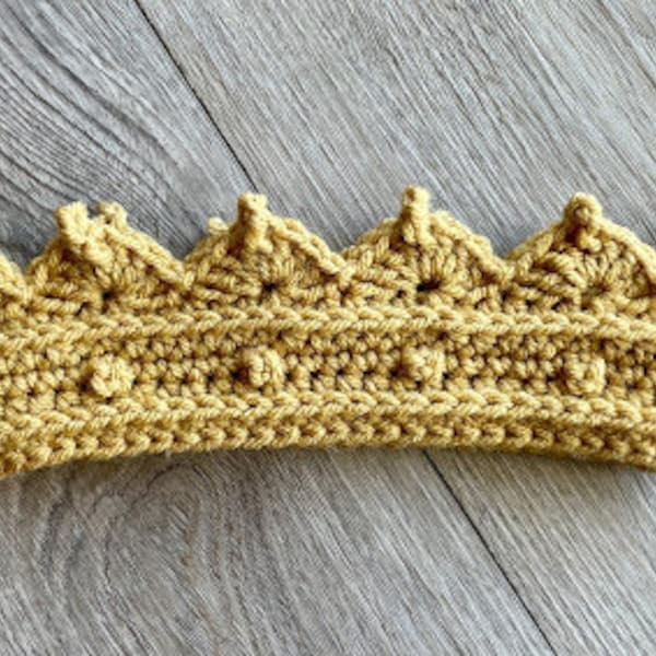 CROCHET PATTERN Prince/Princess Crown Headband