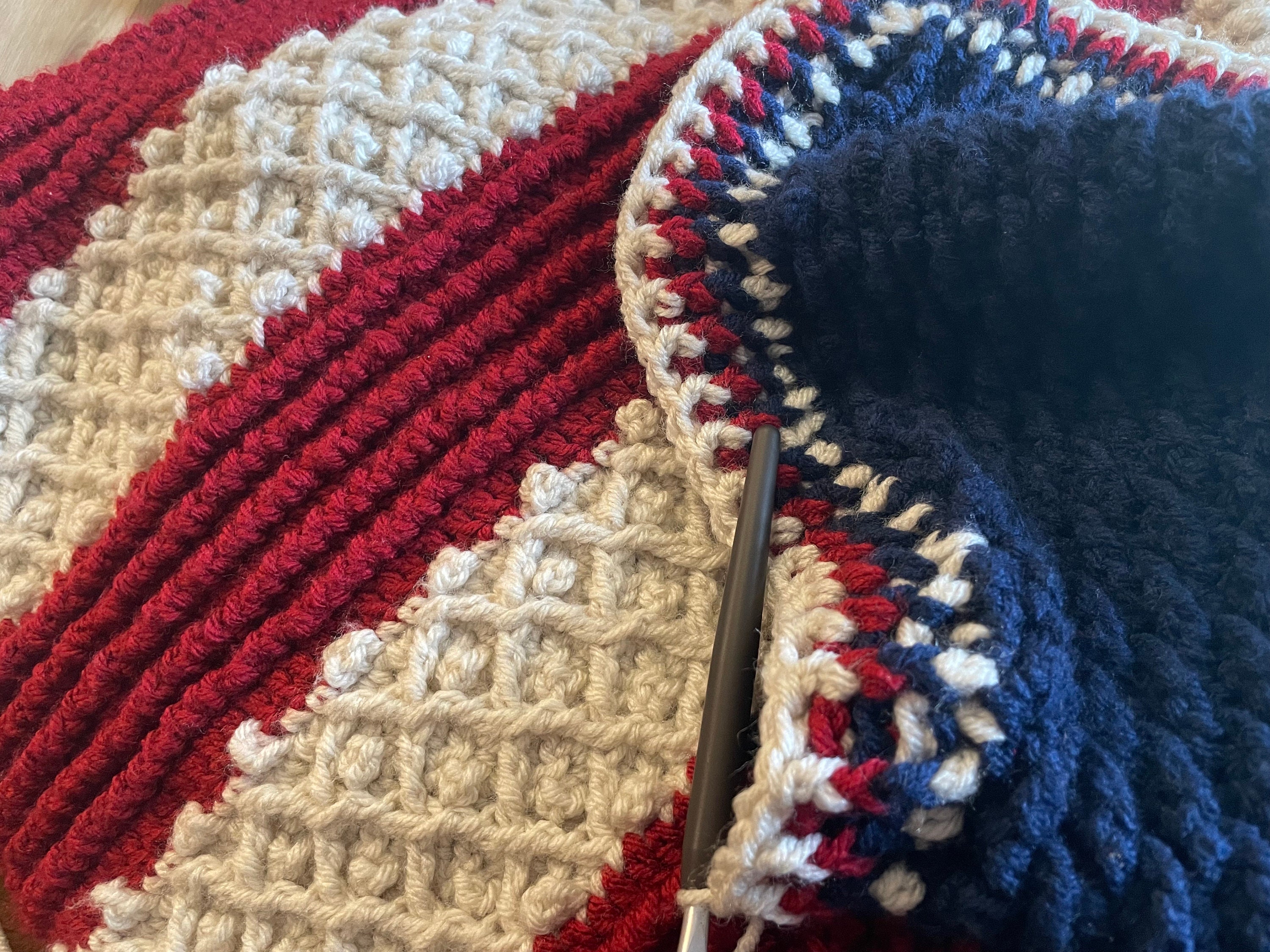 アメリカ国旗ブランケット - テクスチャ - かぎ針編み/編みぐるみ
