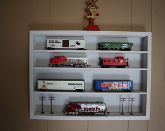 Display Case Shelves Display Small Items Trains Cars Trucks Collection Display Curio Case Lego's Funky Dolls Shot Glasses