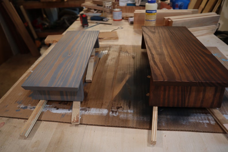 Kitchen Counter Riser American Walnut Finish Plant Riser Etsy