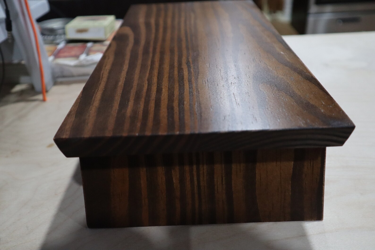 Kitchen Counter Riser, American Walnut Finish Plant Riser, Plant Stand ...