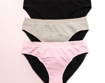 Frilux Period Underwear for Women - 4 Layer Leak Proof Underwear for Women & Teens - Organic Cotton Menstrual Panties