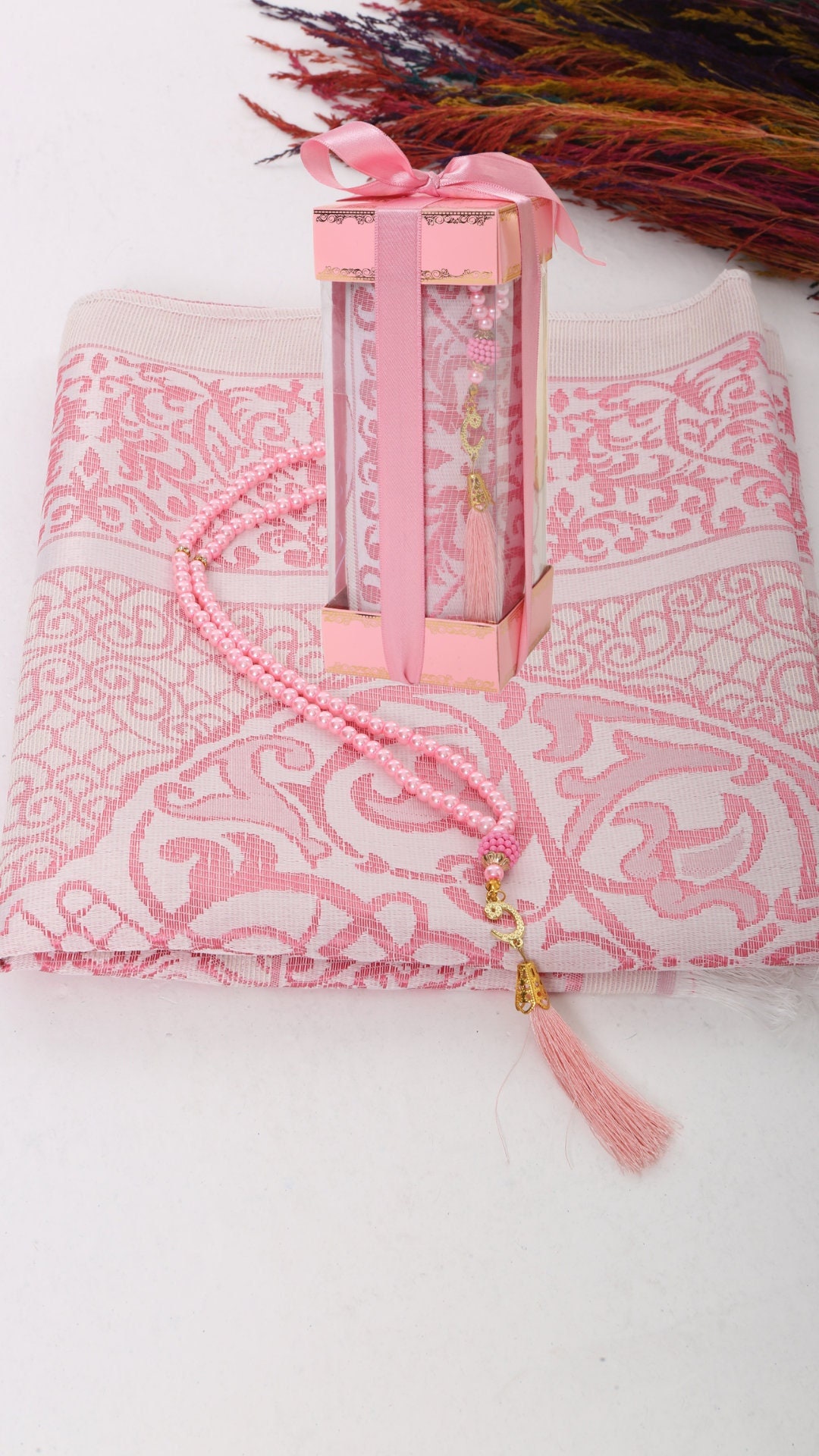 Prayer Rug Set, Muslim Prayer Mat, Prayer Mat Set, Islamic Gift Set