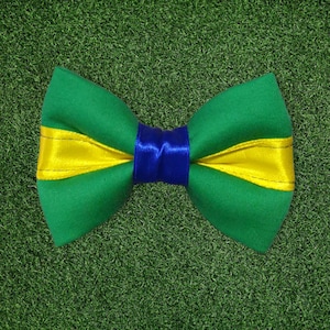Dog Cat Collar Soccer Bow Tie, Independence Day Bow Tie, France Bow, Germany Bow, U.S.A Bow, Brazil Bow, Italy Bow, England Bow, 4th of July Brazil