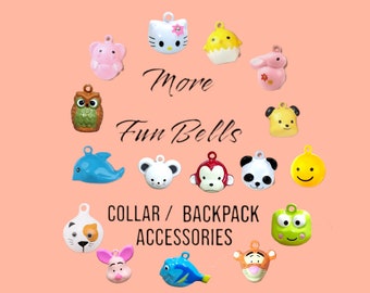 Fun Pet Bells Jingle Bells Collar Smile Bell Fun Kids Backpack Rabbit Bell Accessory Cat Dog Bell Strawberry Dolphin Chick Elephant Bell