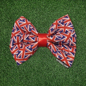 Dog Cat Collar Soccer Bow Tie, Independence Day Bow Tie, France Bow, Germany Bow, U.S.A Bow, Brazil Bow, Italy Bow, England Bow, 4th of July England