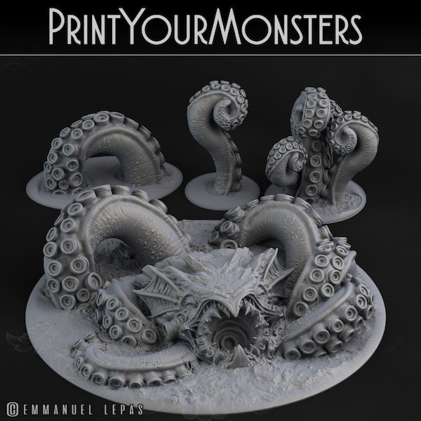 KRAKEN |  Fantasy Miniatures 28mm 32mm | War Gaming | Dnd | Rpg | Tabletop boardgames