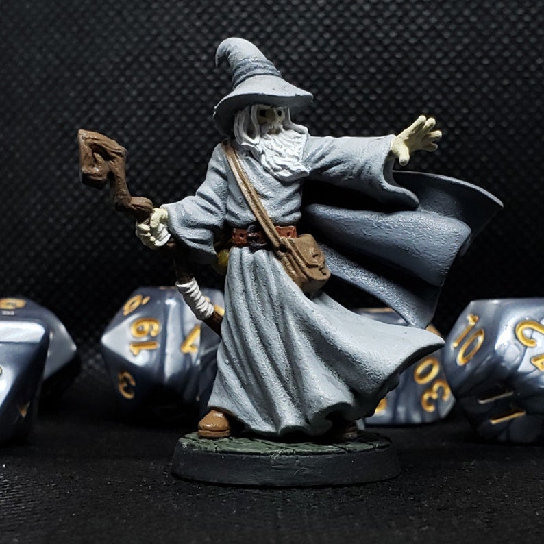 dnd wizard Amlund Maegon Wizard Fantasy Miniatures 28mm 32mm 32mm miniature Dnd Rpg dnd minis image 4