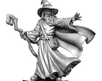 mago dnd / Amlund Maegon - Mago / Miniature Fantasy 28mm 32mm / 32mm miniatura / Dnd / Rpg / dnd minis