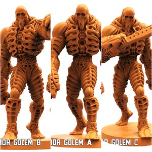 TYL The Omega Battle Armor Golems Unpainted Miniature for War Gaming || (50mm)