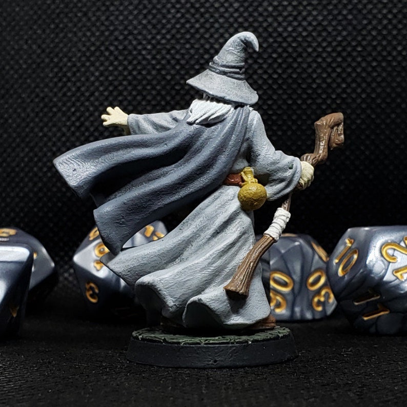 dnd wizard Amlund Maegon Wizard Fantasy Miniatures 28mm 32mm 32mm miniature Dnd Rpg dnd minis image 5