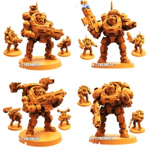 TYL Rambutan Cybernetic Infantry Squad Body Unpainted Miniature for War Gaming || (32mm)