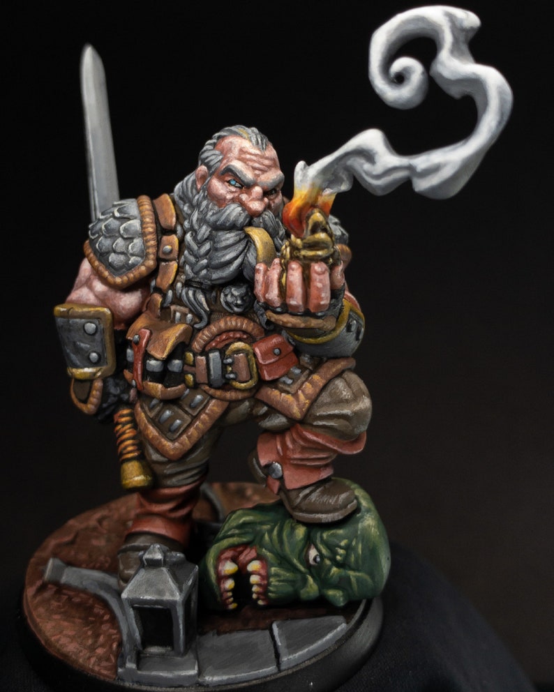 Dwarf Dnd Garaldir Dwarf Witcher Elf Fantasy Miniatures 28mm 32mm fantasy mini Dnd Rpg dnd 3dprinted image 2