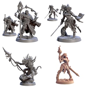 TYL Tabletop Miniatures 8 Unpainted Miniature for War Gaming || (32mm)