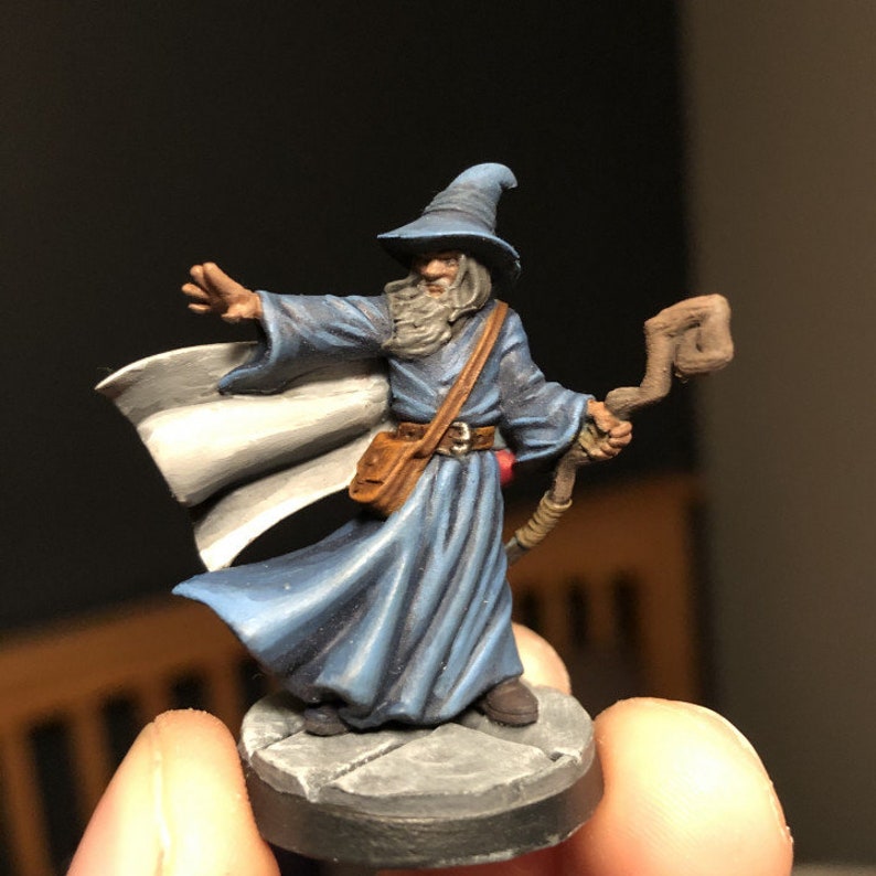 dnd wizard Amlund Maegon Wizard Fantasy Miniatures 28mm 32mm 32mm miniature Dnd Rpg dnd minis image 7