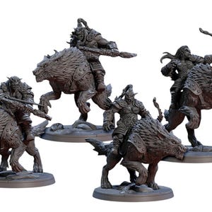 TYL Orr_UG Wolf Riders Unpainted Miniature for War Gaming || (50mm)