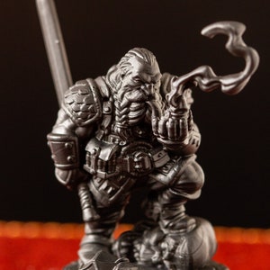 Dwarf Dnd Garaldir Dwarf Witcher Elf Fantasy Miniatures 28mm 32mm fantasy mini Dnd Rpg dnd 3dprinted image 10