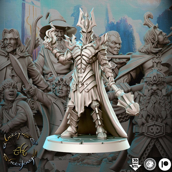 dnd warlock | Lord of the Shadows |  Fantasy Miniatures 28mm 32mm | War Gaming | Dnd | Rpg | Tabletop boardgames