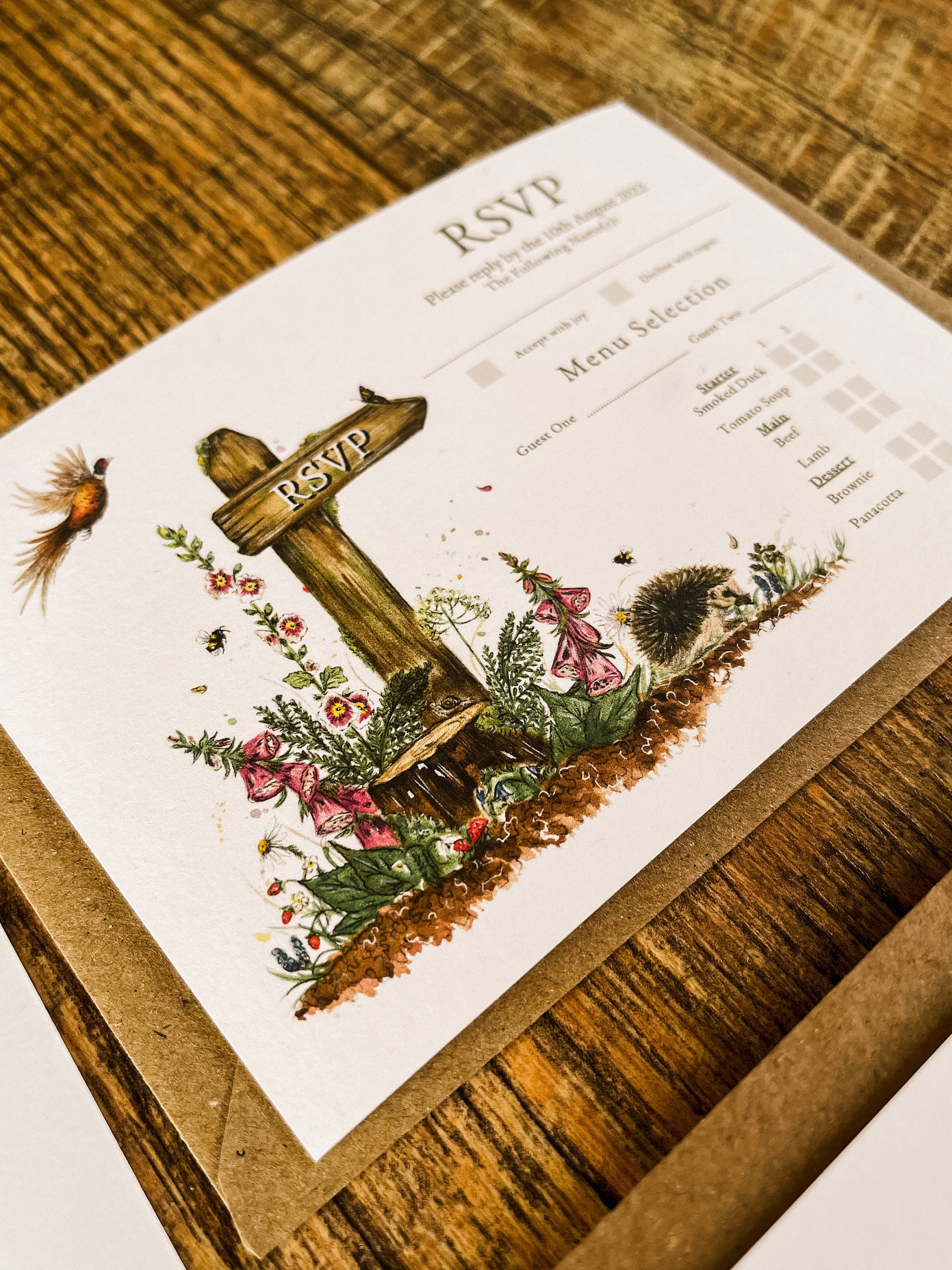SAMPLE ONLY Woodland Signpost Wedding Stationery Invitation - Etsy