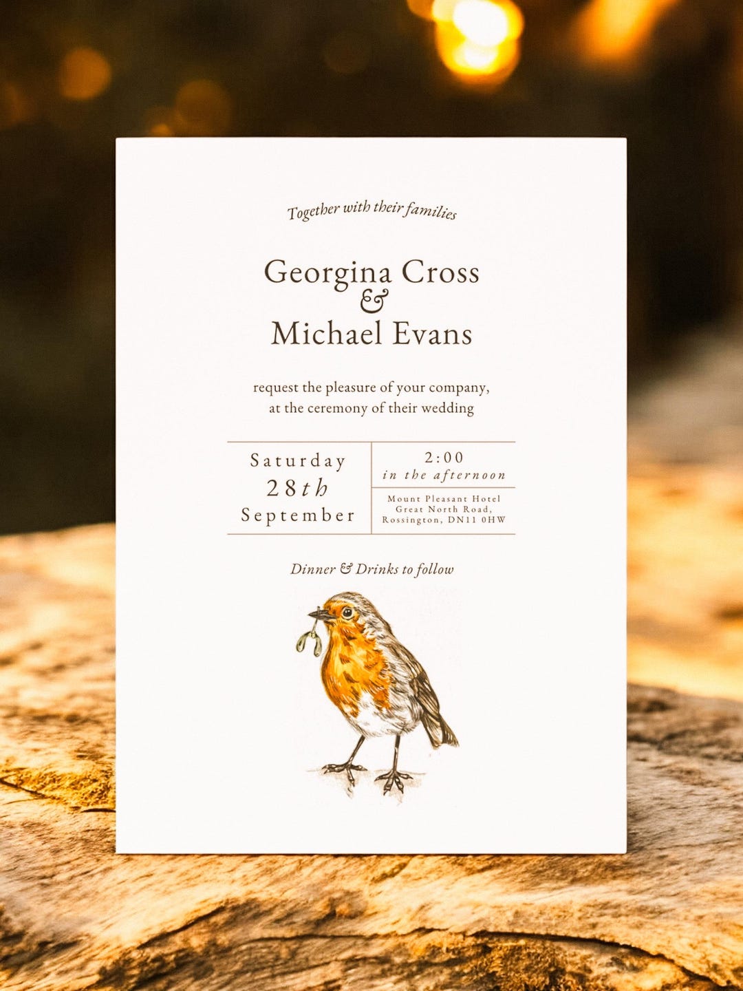 SAMPLE ONLY* Robin Wedding Invitation Stationery, Save the Date, RSVP ...