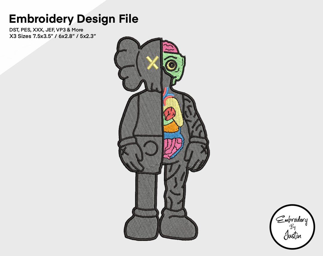 K DESIGN 2 Digital Embroidery Design File, Sweetwear Fashion Logo, DST ...