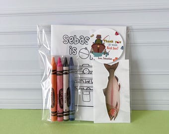 Ofishally One Birthday Decor, Fishing Coloring Book, Fishing Birthday Party Favors, Fishing Activity Sheets, Gone Fishing Party Decor