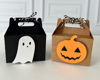 Halloween Favor Boxes, Halloween Treat Bags, Halloween Party Decorations, Halloween Candy Box, Ghost Goodie Bags, Trick or Treat Box