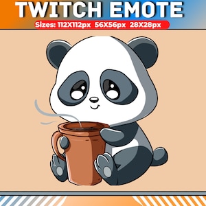 Cute Panda Emote, Twitch and Discord Emote, Streaming Emote, Panda Lover Gift