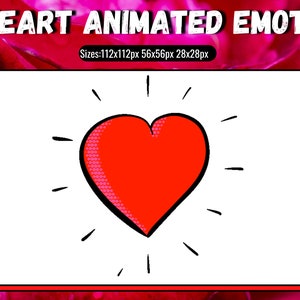 Animated Heart Emote, Cute Emoji Animation for Twitch, Discord, Twitch Emotes, Streamer Emoji, Streaming