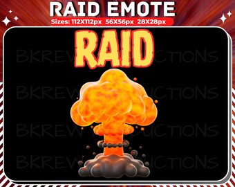 Raid Emote, Hype Emote, Twitch & Discord Emotes, Streamer Gift, Streaming Mascot, Static Emote, Twitch Raid, Perfecto para Twitch Streaming