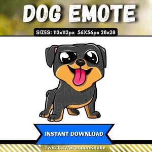 Twitch Dog Emote, Funny and Cute Animal Emote, Twitch Streamer&#39;s Delight, Puppy Love
