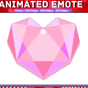 Heart Animated Emote, Twitch Emotes, Twitch Streamer Emote, Animated Discord Emote, Love Emote, Animation, Pink Heart