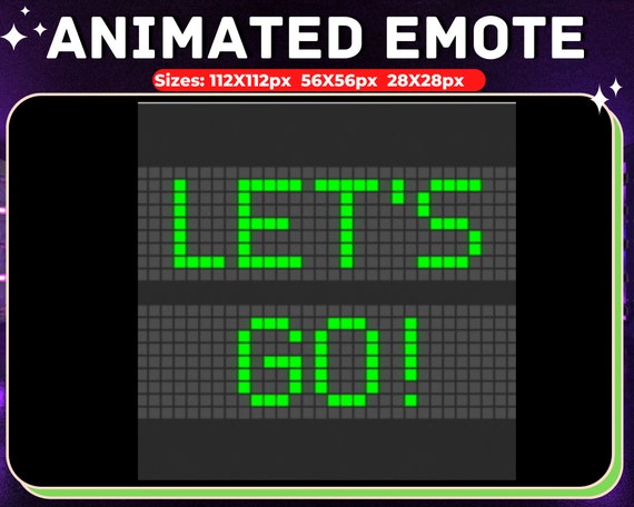Lets Go Animated Emote for Your Twitch Stream Celebrate - Etsy