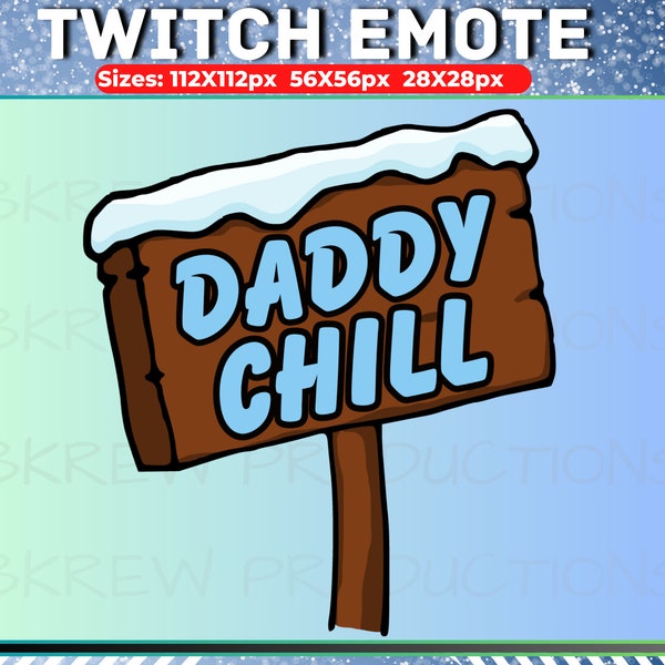 Daddy Chill Emote - Funny Twitch and Discord Emote, Perfect for Memes and Reactions, hype emote
