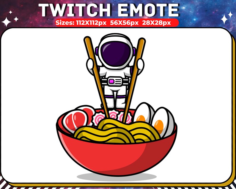 Space Emote Astronaut Twitch & Discord Emote Commission Streaming