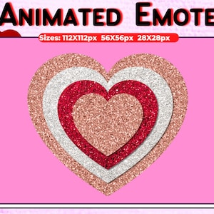 Animated Heart Emote, Twitch Emote, Love Emote, Streamer Emote, Animated Animation, Discord Emote
