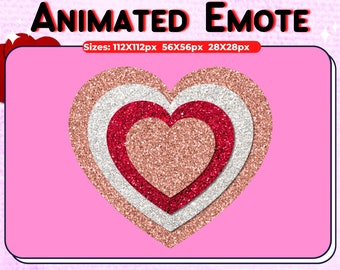 Animated Heart Emote, Twitch Emote, Love Emote, Streamer Emote, Animated Animation, Discord Emote